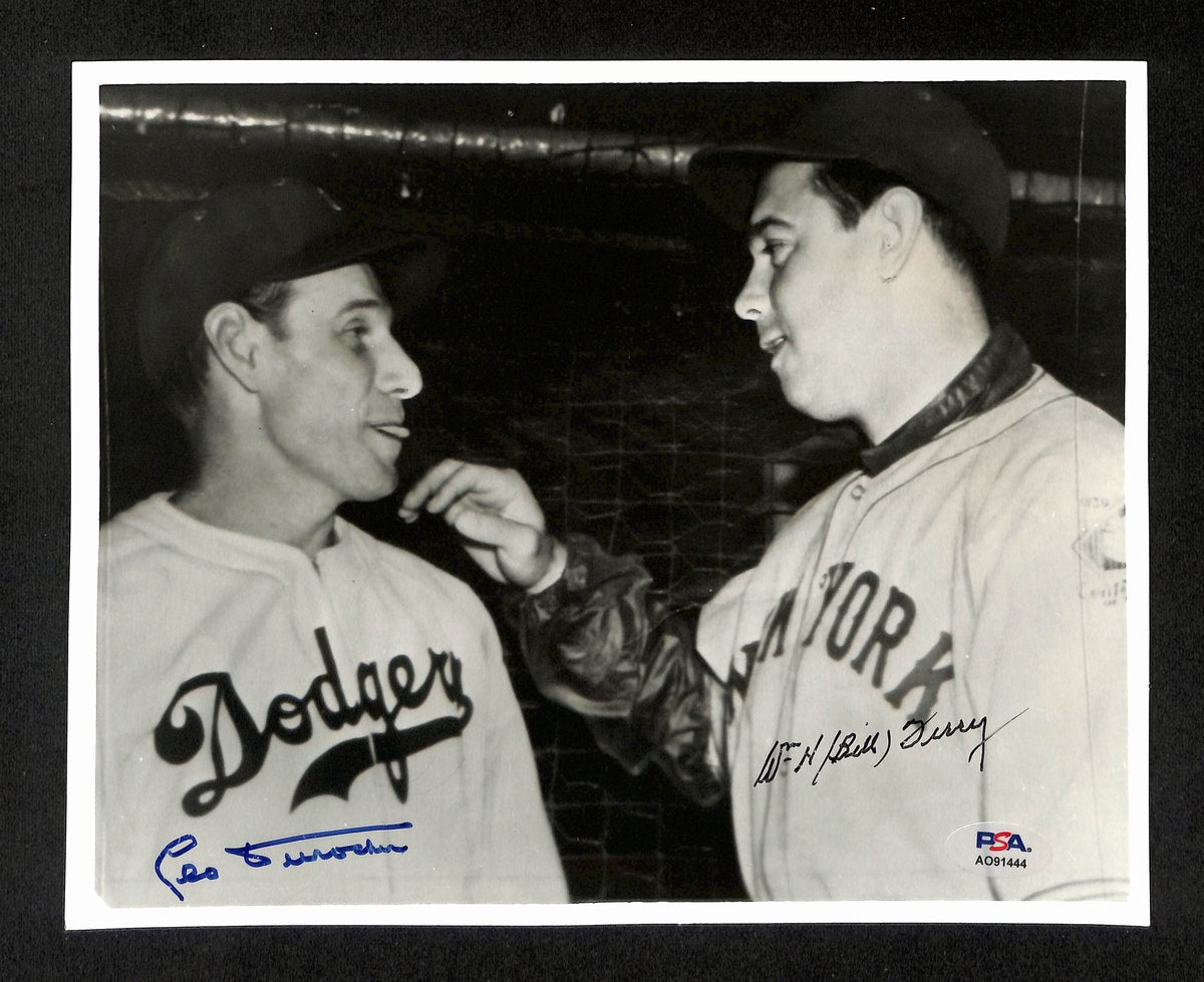 Leo Durocher/Bill Terry HOFers Dual-Signed 8x10 Photo Yankees PSA/DNA 195439