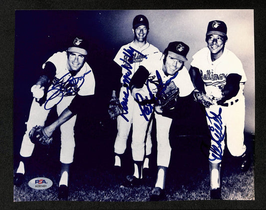 Baltimore Orioles 20 Game Winners Multi-Signed (4) 8x10 Photo PSA/DNA 195440