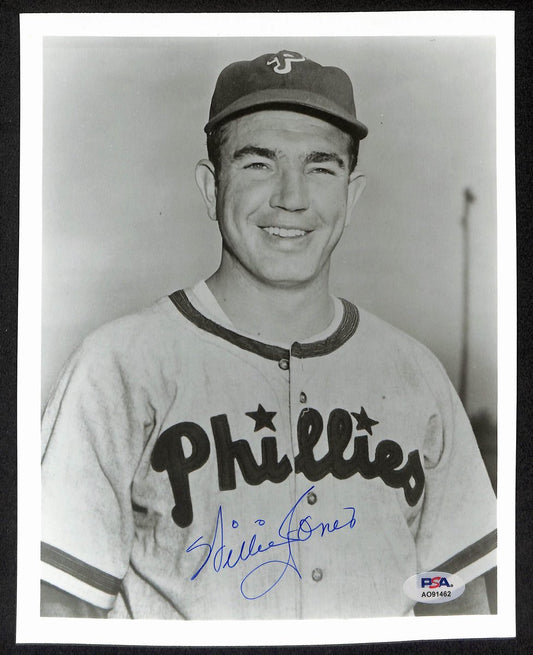 Willie Jones Signed/Autographed 8x10 Photo Philadelphia Phillies JSA 195444