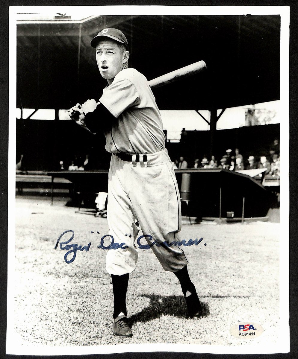 Roger "Doc" Cramer Signed/Auto 8x10 Press Photo Detroit Tigers PSA/DNA 195453