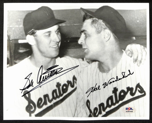 Bob Allison/Hal Woodeshick Signed/Auto 8x10 Photo Senators PSA/DNA 195472