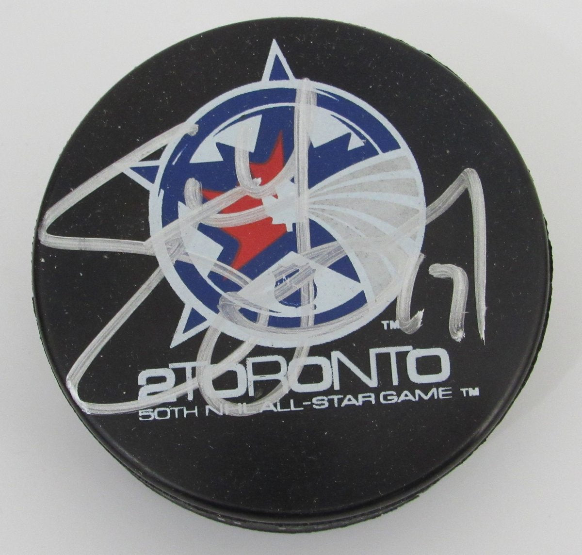 Steve Yzerman HOF Signed/Auto 2000 NHL All-Star Hockey Puck Red Wings JSA 196611