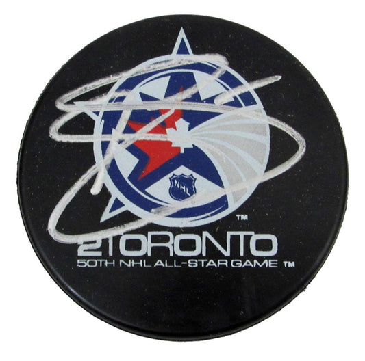 Joe Sakic HOF Signed/Auto 2000 NHL All-Star Hockey Puck Avalanche JSA 196603