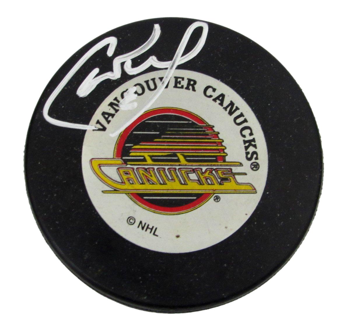 Cam Neely HOF Signed/Autographed Vancouver Canucks Hockey Puck JSA 196601