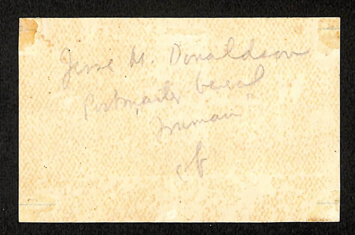 J. M. Donaldson Signed/Autographed Business Card Postmaster General 195479