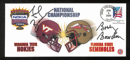 Bobby Bowden/Frank Beamer Signed 2000 NCAA Nat'l Championship FDC Env PSA/DNA