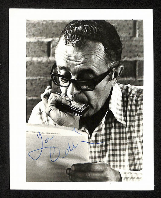 Larry Adler Signed/Auto 4x5 Photo Harmonica Player & Film Composer 196011