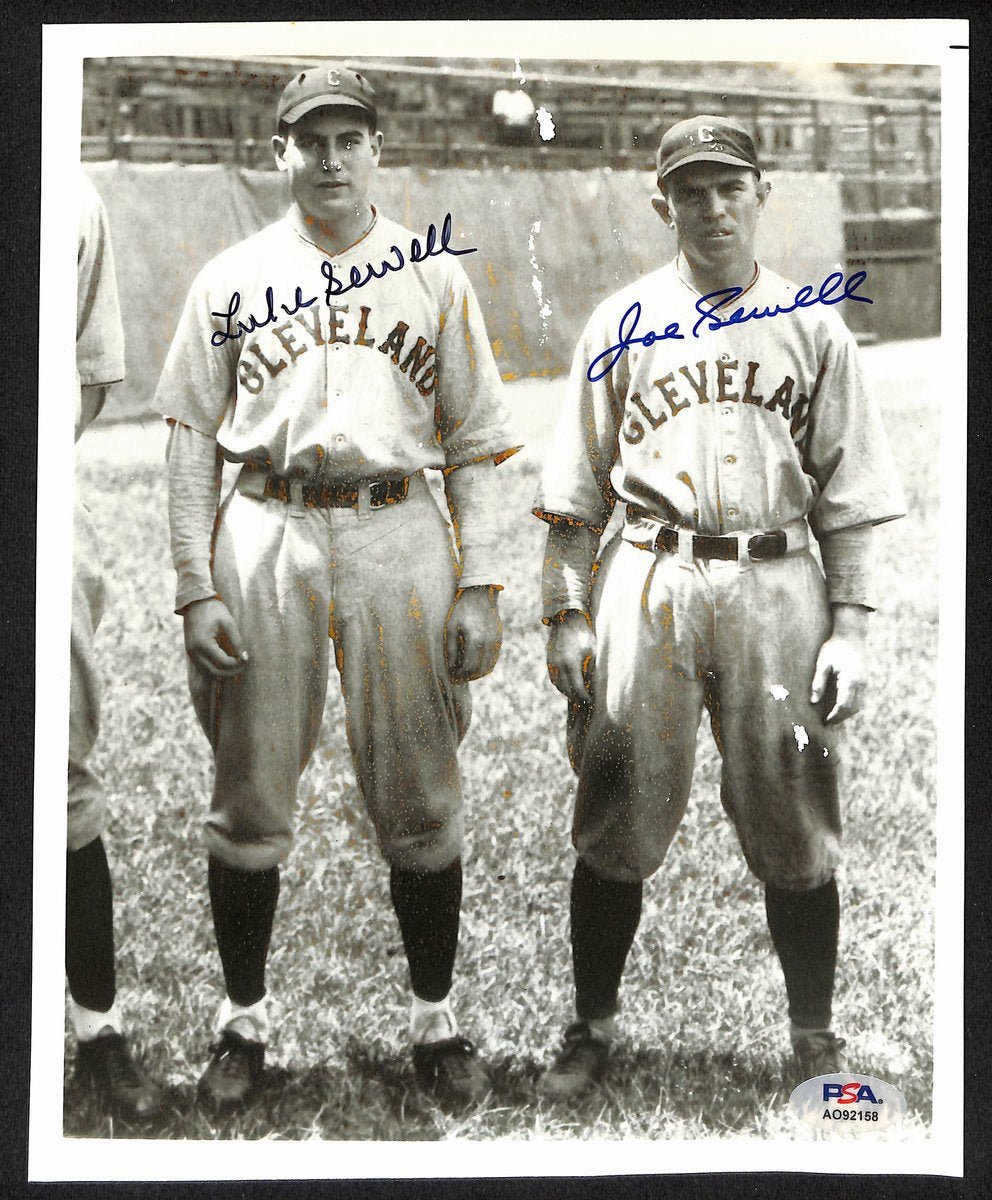 Luke & Joe Sewell Dual-Signed/Autographed 8x10 Photo Indians PSA/DNA 196015