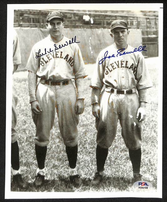Luke & Joe Sewell Dual-Signed/Autographed 8x10 Photo Indians PSA/DNA 196015