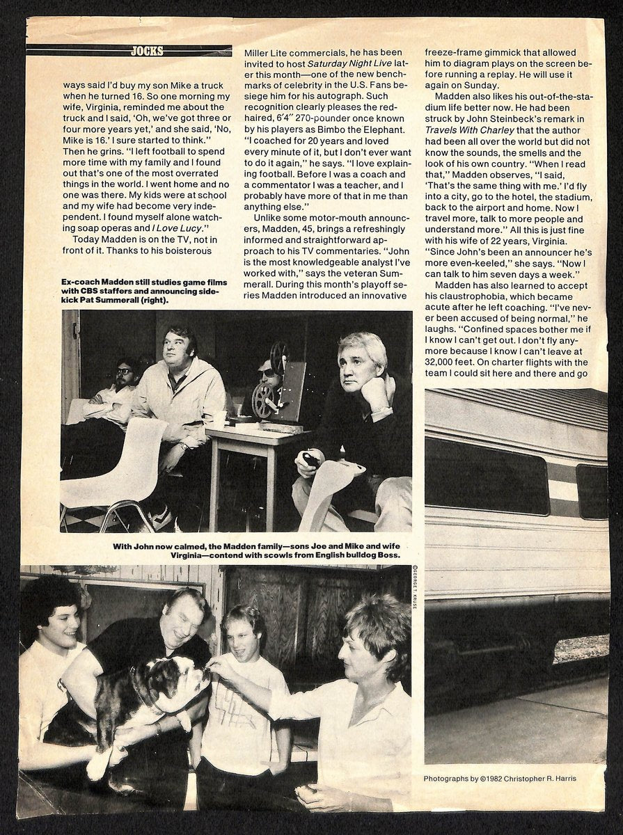 John Madden HOF Signed/Autographed 8x10 Magazine Photo Raiders PSA/DNA 196028