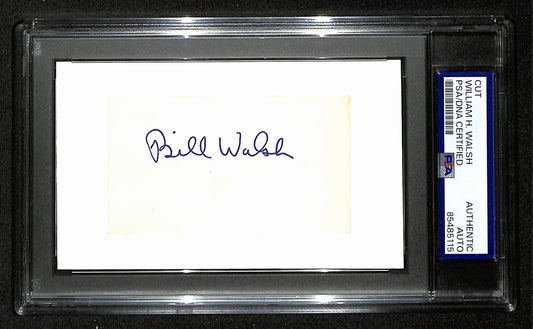 Bill Walsh HOF Signed/Autographed Cut on 3x5 Index Card 49ers PSA/DNA 194527