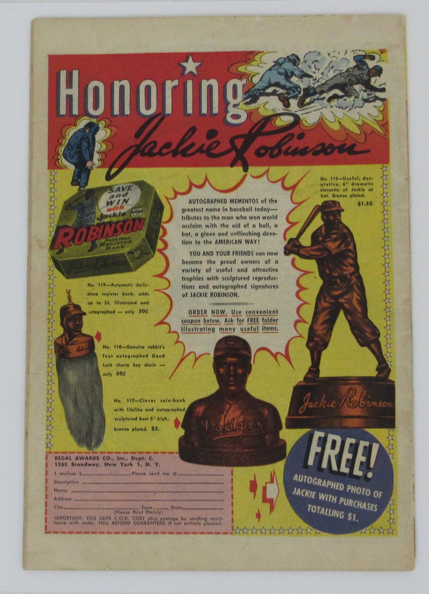 Jackie Robinson 1950 Fawcett Comic Book No. 4 195682