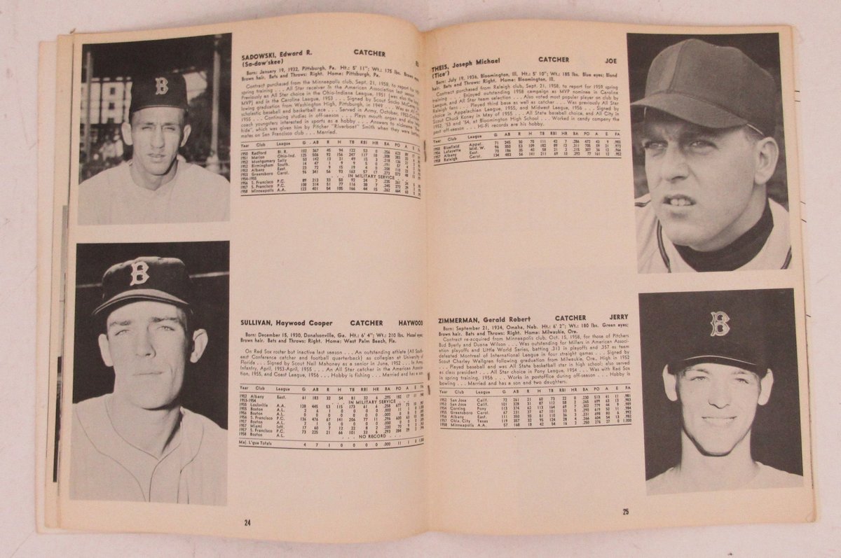 Boston Red Sox 1958 Yearbook 195688