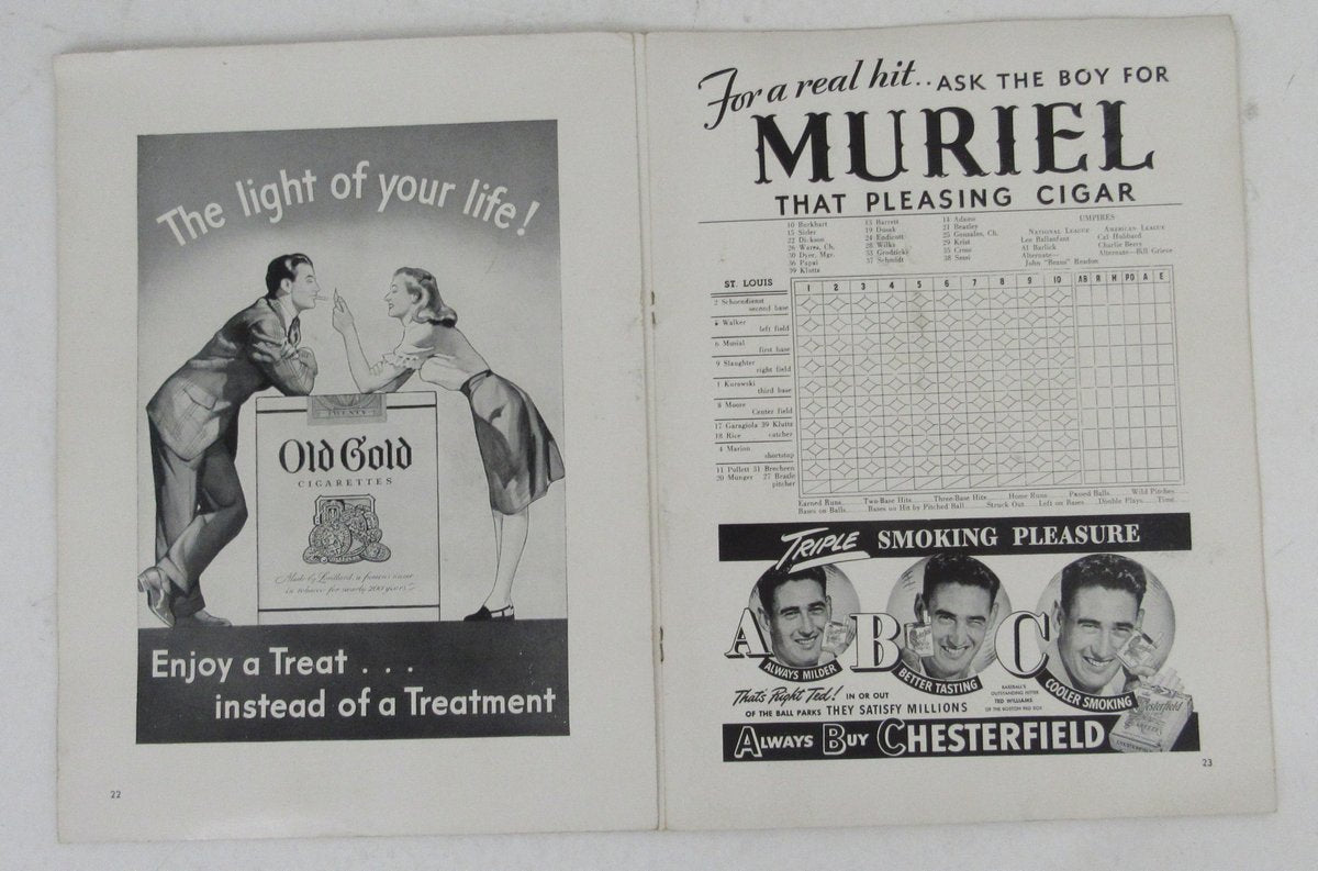 1946 World Series Program Boston Red Sox vs. St. Louis Cardinals 195690
