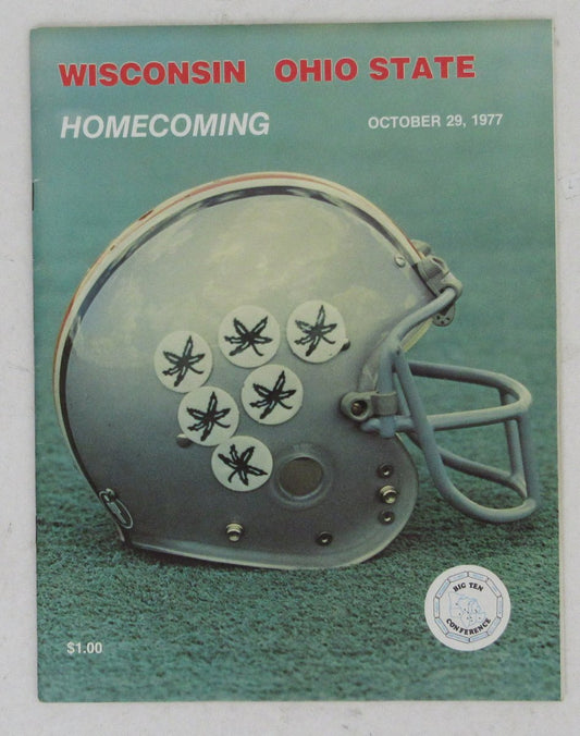 October 29, 1977 College Football Game Program Wisconsin vs. Ohio State 195695