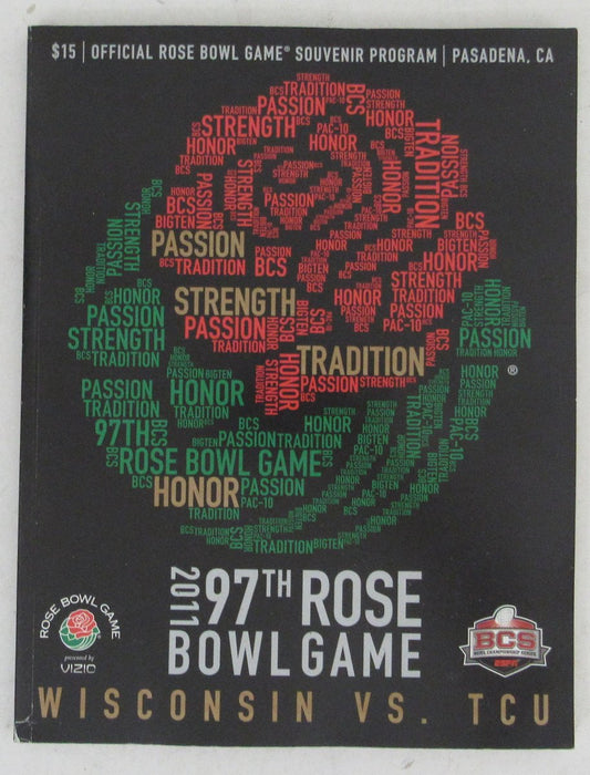 January 1, 2011 Rose Bowl Football Game Program Wisconsin vs. TCU 195697