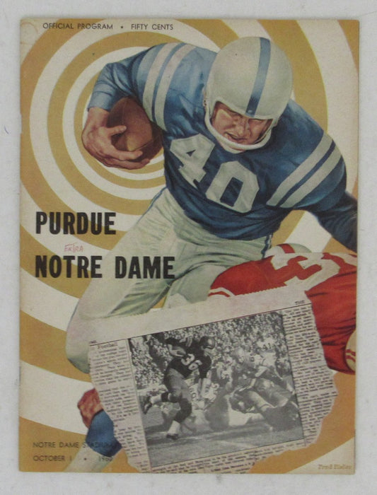 October 1, 1960 College Football Game Program Purdue vs. Notre Dame 195704