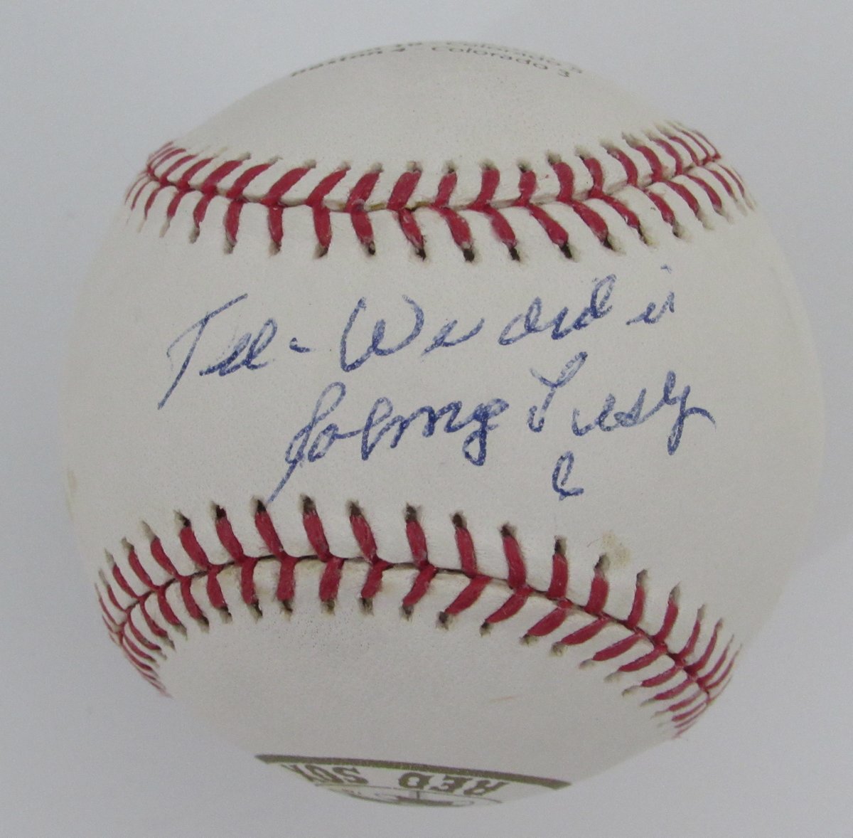 Johnny Pesky Signed/Inscribed 2007 WS Baseball Boston Red Sox PSA/DNA 195770