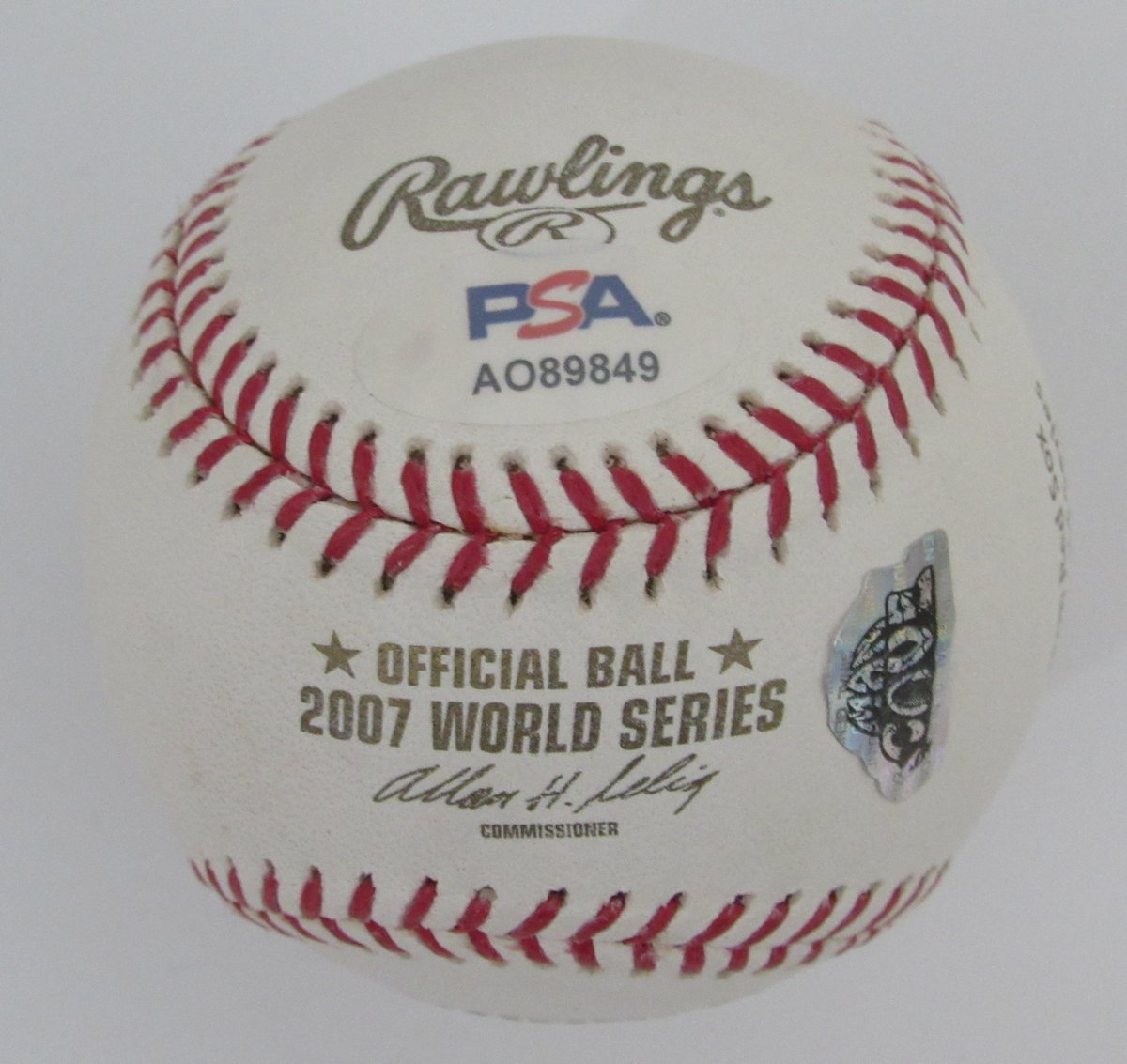 Johnny Pesky Signed/Inscribed 2007 WS Baseball Boston Red Sox PSA/DNA 195770
