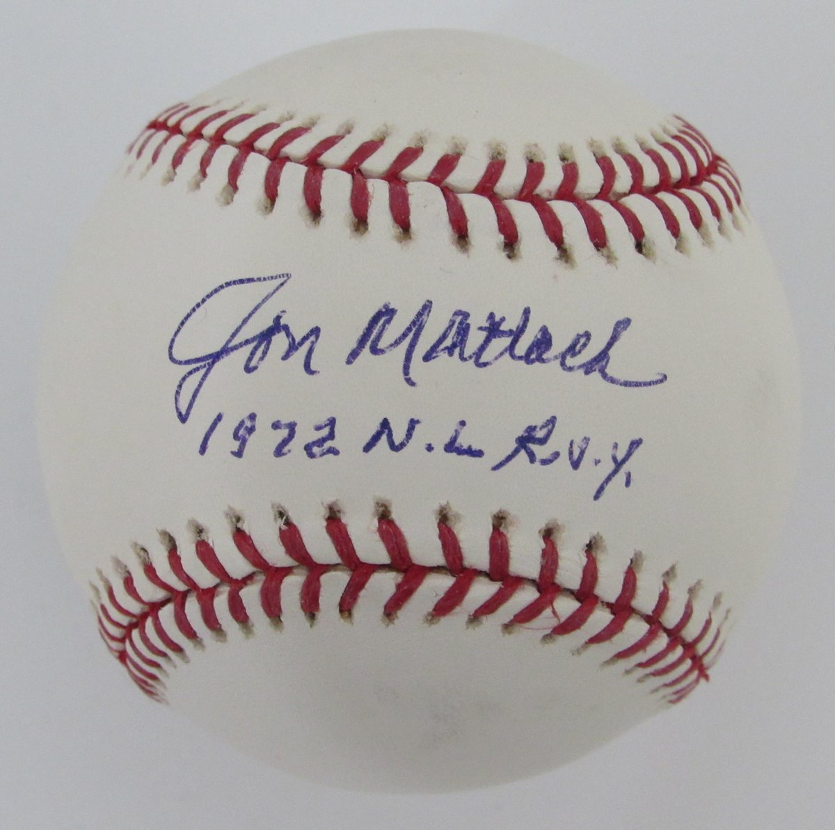 Jon Matlack Signed/Inscribed OML Baseball New York Mets PSA/DNA 195771
