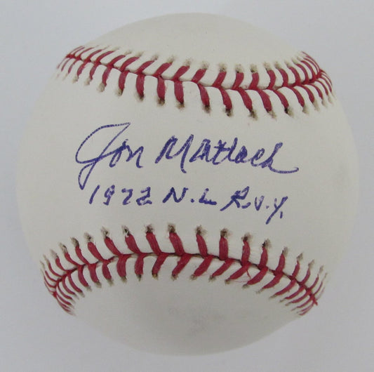 Jon Matlack Signed/Inscribed OML Baseball New York Mets PSA/DNA 195771