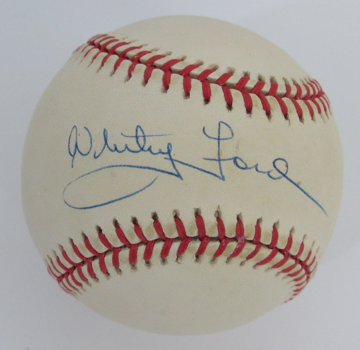 Whitey Ford HOF Signed/Autographed OAL Baseball New York Yankees PSA/DNA 195801