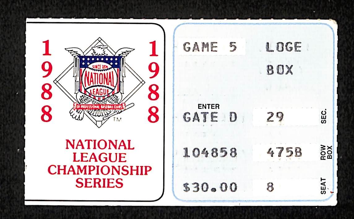 1988 NLCS Game 5 Los Angeles Dodgers vs. New York Mets Ticket Stub 194161