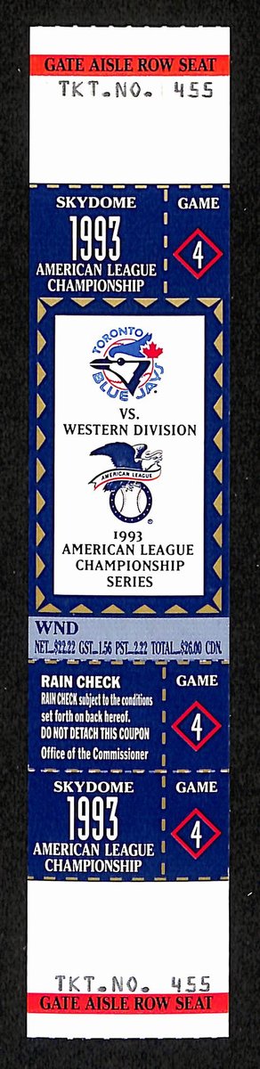 1993 ALCS Game 4 Chicago White Sox vs. Toronto Blue Jays Full Ticket 194151