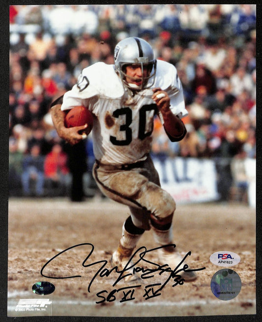 Mark Van Eeghen Signed/Inscribed 8x10 Photo Oakland Raiders PSA/DNA 196668