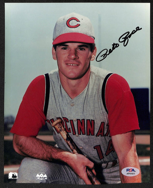 Pete Rose Signed/Autographed 8x10 Photo Cincinnati Reds PSA/DNA 196674