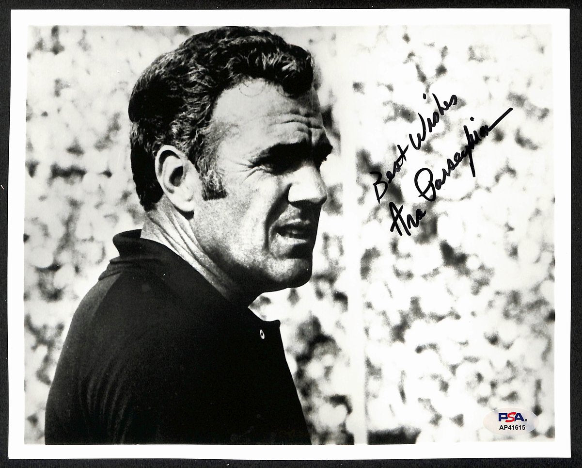 Ara Parseghian Signed/Autographed 8x10 Photo Notre Dame Coach PSA/DNA 196676