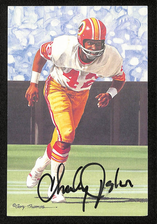 Charlie Taylor HOF Signed 1990 Goal Line Art GLAC Postcard Redskins JSA 196078