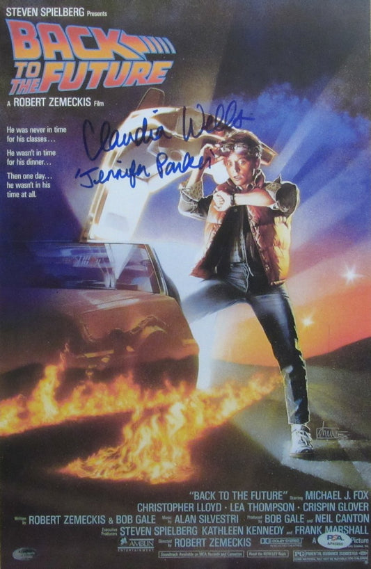 Claudia Wells Signed/Insc 11x17 Movie Poster "Back To The Future" PSA/DNA 195854