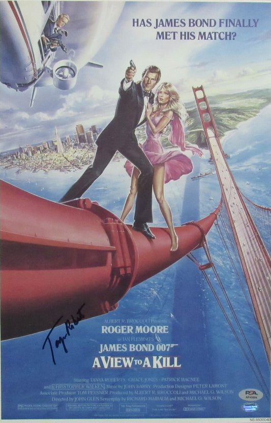 Tanya Roberts Signed/Auto 11x17 Movie Poster "A View To A Kill" PSA/DNA 195853