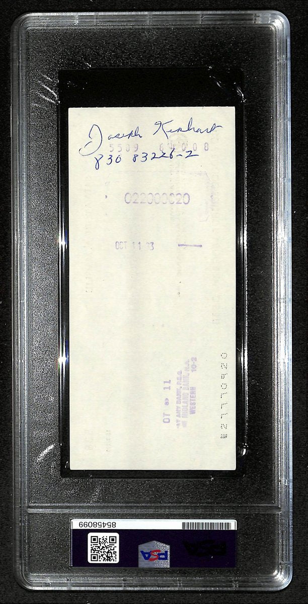 Sal Maglie New York Giants Signed/Autographed 1983 Bank Check PSA/DNA 194529