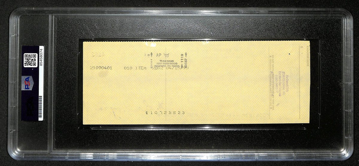 Ben Hogan PGA Champ Signed/Autographed 1993 Bank Check PSA/DNA 194543