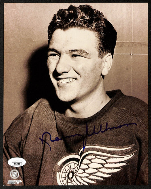 Norm Ullman HOF Signed/Autographed 8x10 B/W Photo Detroit Red Wings JSA 196214