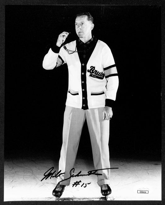 Milt Schmidt Signed/Autographed 8x10 B/W Photo Boston Bruins JSA 196240