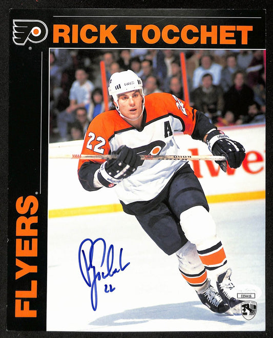 Rick Tocchet Signed/Autographed 8x10 Photo Philadelphia Flyers JSA 196615