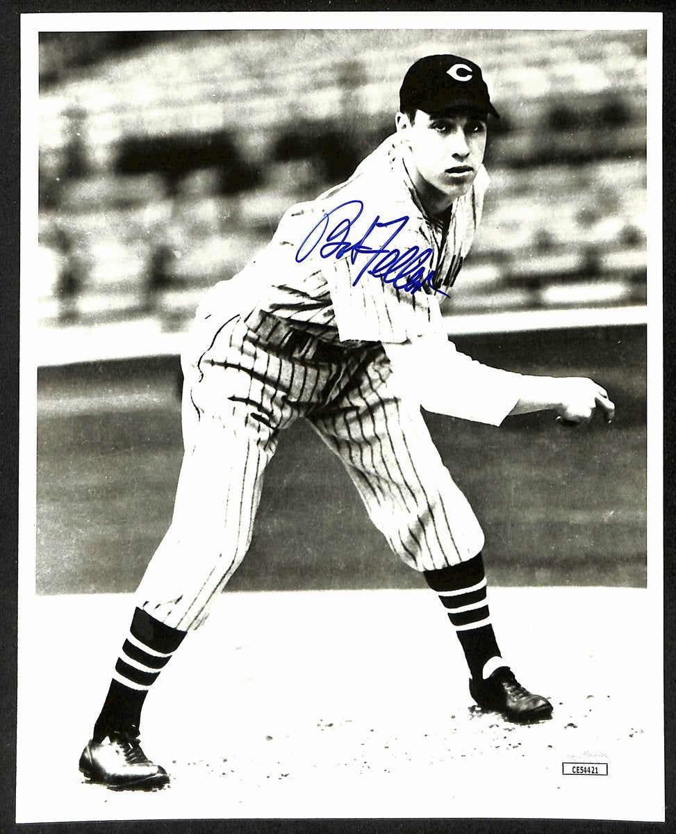 Bob Feller HOF Signed/Autographed 8x10 B/W Photo Cleveland Indians JSA 196620