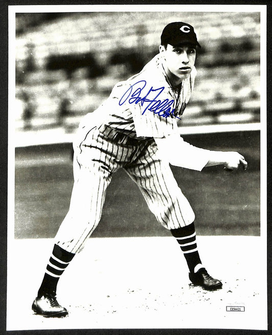 Bob Feller HOF Signed/Autographed 8x10 B/W Photo Cleveland Indians JSA 196620