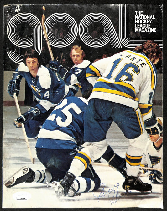 Pierre Plante Signed/Autographed 8x10 Magazine Photo St. Louis Blues JSA 196623