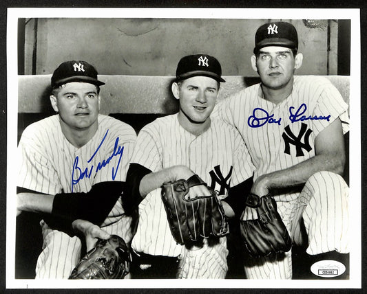 Bob Turley/Don Larsen Dual-Signed/Autographed 8x10 B/W Photo Yankees JSA 196661