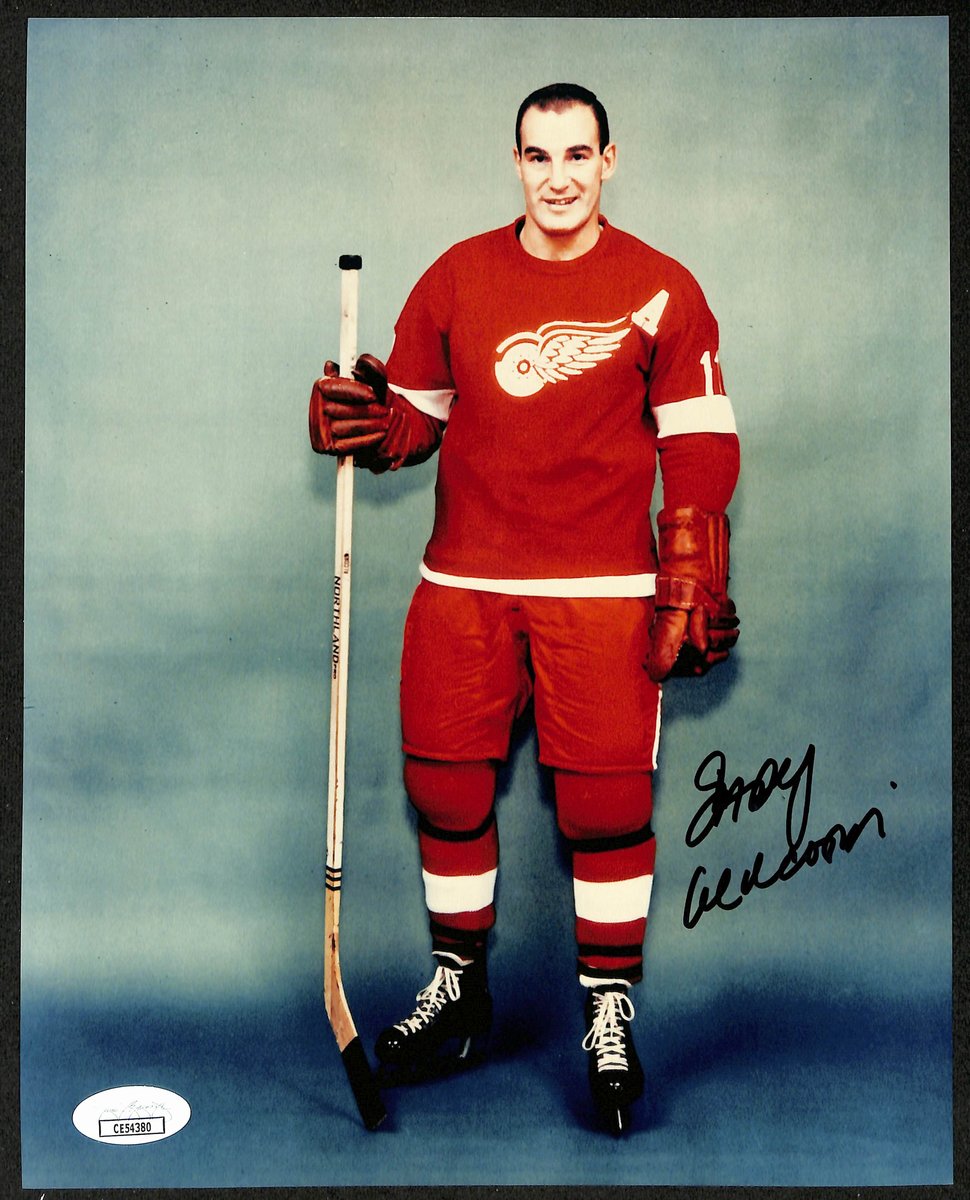 Gary Aldcorn Signed/Autographed 8x10 Photo Detroit Red Wings JSA 196206