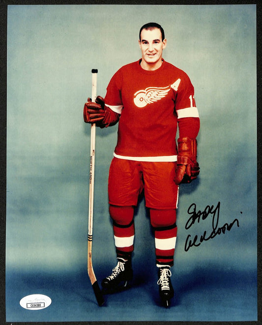 Gary Aldcorn Signed/Autographed 8x10 Photo Detroit Red Wings JSA 196206
