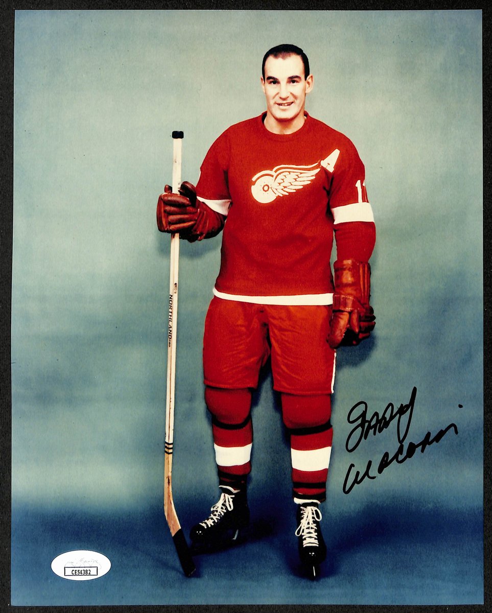 Gary Aldcorn Signed/Autographed 8x10 Photo Detroit Red Wings JSA 196208