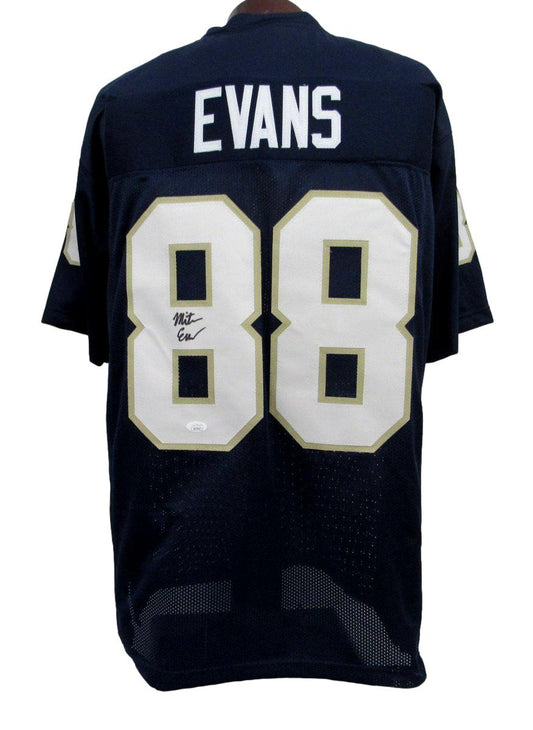 Mitchell Evans Signed/Auto Navy Custom Football Jersey Notre Dame JSA 195672
