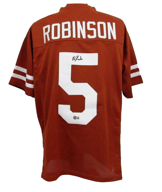 Bijan Robinson Signed/Auto Custom Football Jersey Texas Longhorns Beckett 195674