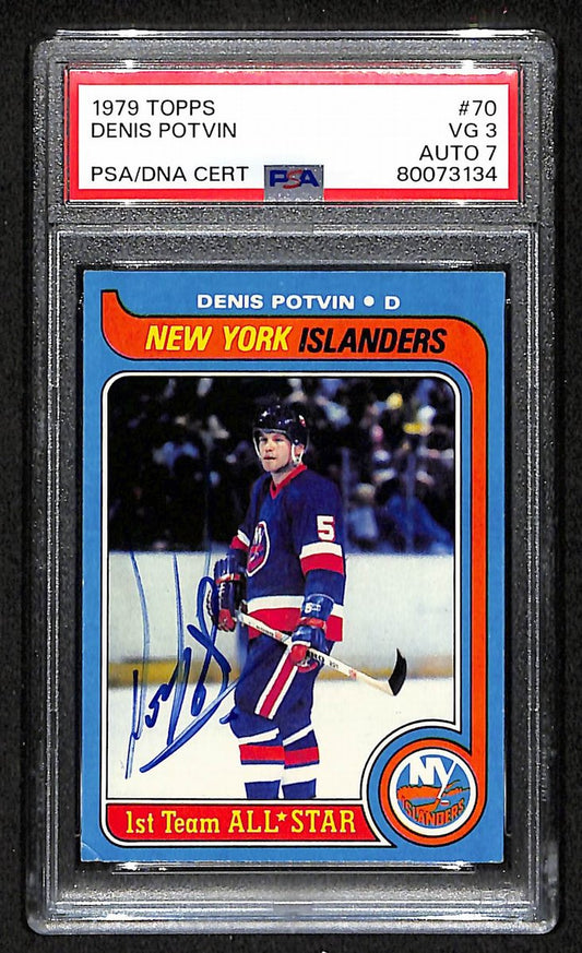 Denis Potvin HOF Signed/Auto 1979 Topps Card #70 Islanders PSA/DNA VG 3 195916