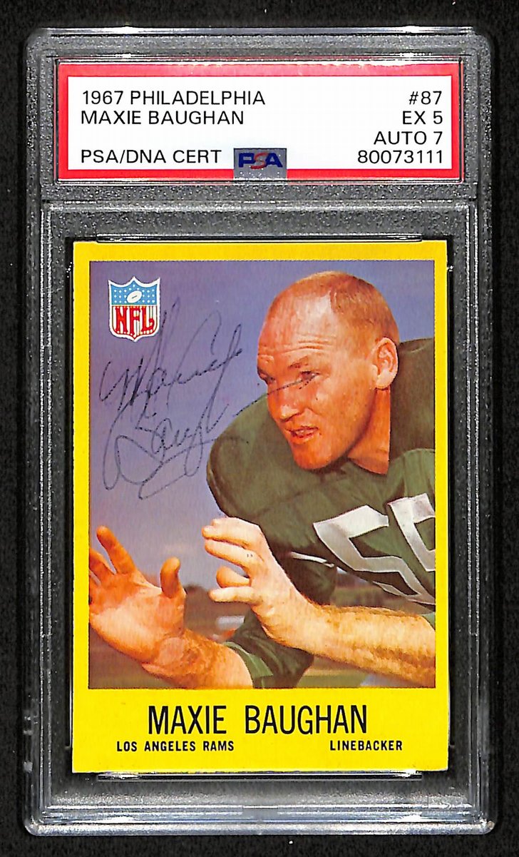 Maxie Baughan Signed/Auto 1967 Philadelphia Card #87 Rams PSA/DNA EX 5 195917